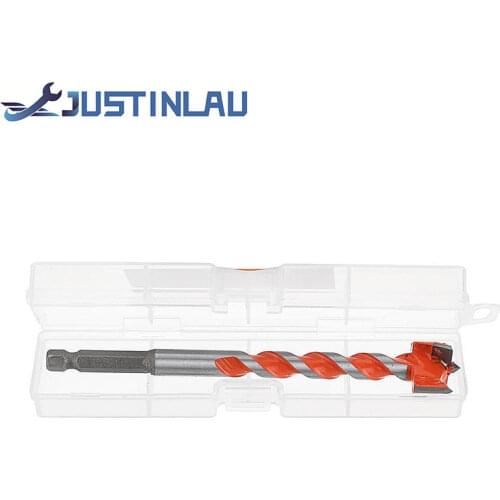 JUSTINLAU Wood Drill Bit Self Centering Hole Saw Cutter Woodworking Tools 16mm-25mm Carbon Steel Hexagonal shank Drill Bits