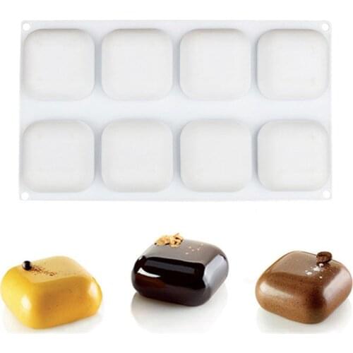 Silicone Cake Moulds 8 Holes Love Heart Shaped Cake Mold Bakeware Molds DIY Baking Pastry Decorating Cake Tools