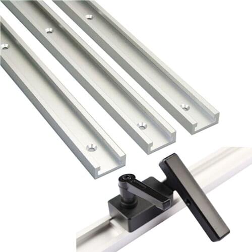 Woodworking T-track Slot Miter Track Jig backing Fixture Limiter For Router Table Bandsaws Woodworking tool 300/450/600/800MM