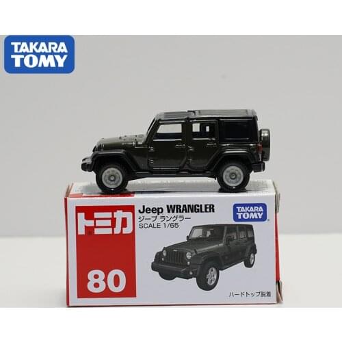Takara Tomy Tomica 1:65 Jeep Wrangler Off Road Vehicle Hardline SUV Alloy Diorama Car Model Collection Miniature Carro NO80 Toys
