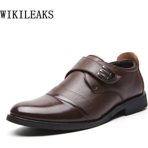 Wedding Shoes Men Classic Evening Dress Office Shoes Men Elegant Brown Dress Mens Formal Shoes Genuine Leather Wedding Dress