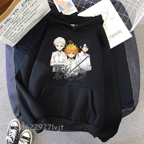 Spring The Promise Neverland Hoodie Unisex Anime Hoodies Student Cotton Casual Printed Camisa Streetwear Crewneck Sweatshirts
