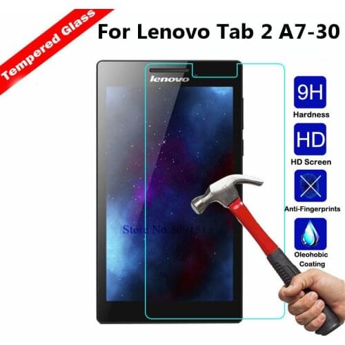 Tempered Glass For Lenovo Tab 2 A7-10 A7-10F A7-20 A7-20F A7-30 A7-30HC A7-30DC Tab2 A7 20 30 Screen Protector Tablet Film Glass