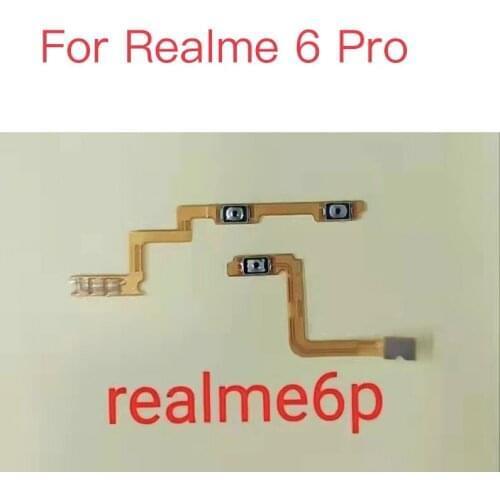 1pcs For Realme 6 Pro Realme 6Pro Power Volume Button Flex Cable Side Key Switch ON OFF Control Button Repair Part