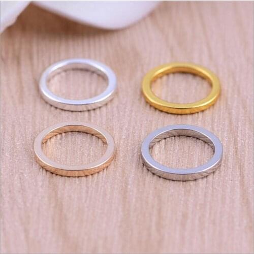 20pcs 14mm Gold Silver Color Metal Copper Hanger Closed Seamless Loop Rings Handbag Hardware fit Key Rings DIY Accessories Z853