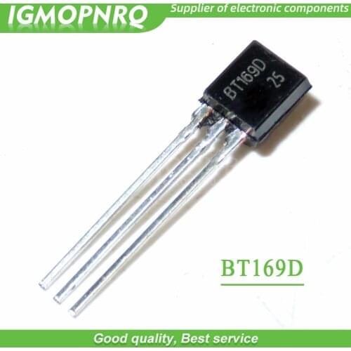 50pcs BT169D BT169 TO-92 Triacs Thyristor SCR 400V 9A 3-Pin SPT new original