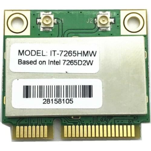 7265AC 7265HMW 7265D2W WiFi Card Mini PCI-E Dual Band Bluetooth 4.0 2.4G/5G for Win7 Win 8 Win 10