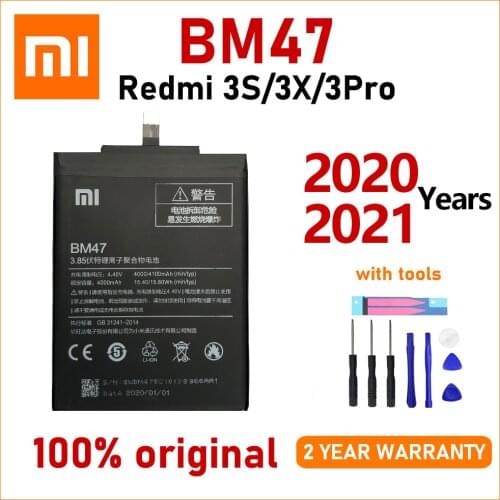Xiao Mi New 100% Original 4100mAh BM47 Battery for Xiaomi Redmi 3S 3X Redmi 4X Redmi 3 / 3pro Batteries Bateria With Gift Tools