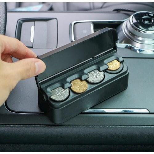 Car Coin Case Storage Box Holder Container for Mercedes W203 BMW E39 E36 E90 F30 F10 Volvo XC60 S40 Audi A4 A6 Accessories