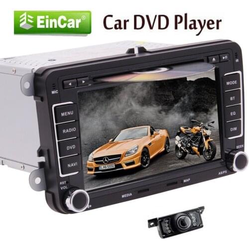 7 Inch Touch Screen 2 Din Car DVD Player Radio GPS Navigation Stereo Sat Rear View Camera Bluetooth For VW Passat Golf Jetta