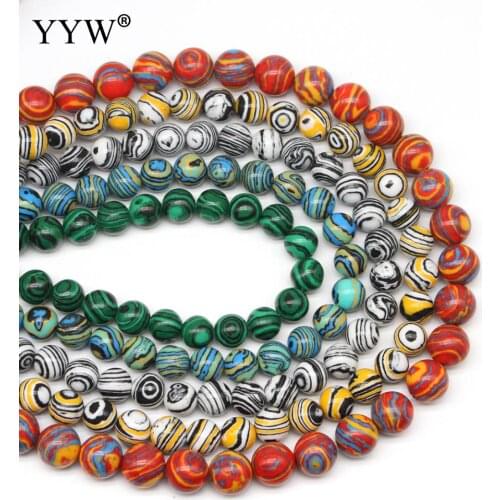 Natural Gemstone Beads For Diy Necklace Bracelets Making 4/6/8/10/12mm Round Malachite Beads Fashion Jewelry Gift 38cm Length