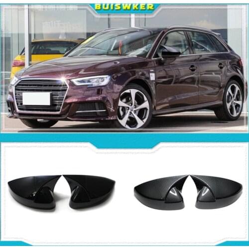 A3 Mirror Cover For Audi RS3 8V S3 Carbon RearView Mirror Cover With & Without Lane Side Assist Replacement 2014-2017 2018 2019