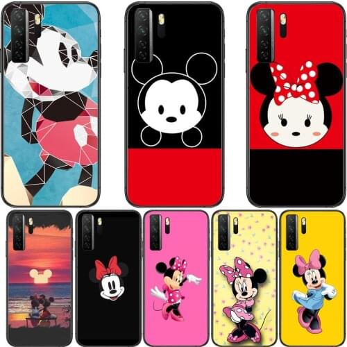 Smile Minnie Mouse Black Soft Cover The Pooh For Huawei Nova 8 7 6 SE 5T 7i 5i 5Z 5 4 4E 3 3i 3E 2i Pro Phone Case cases