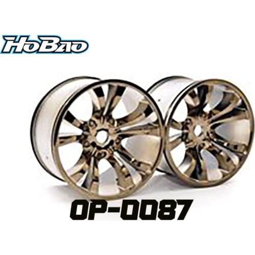 OFNA/HOBAO RACING OP-0087 CHROME BRONZE WHEEL FOR 1/8 HYPER MT/MTPLUS HSP FS KM AE MONSTER TRUCK(Applicable to17MM)MONSTER TRUCK