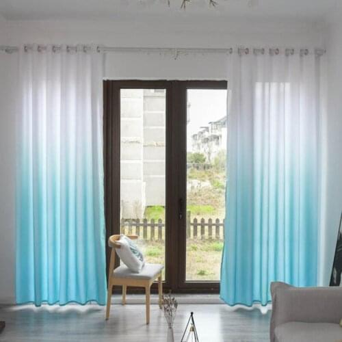 Gradient Color Blackout Window Curtains for Living Room Kitchen Modern Tulle Curtains for Bedroom Window Curtain Fabric Drapes