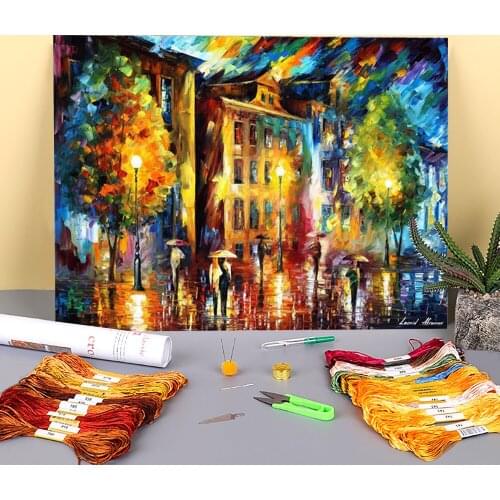 Enigma The Night Printed 11CT Cross Stitch Patterns DIY Embroidery DMC Threads Craft Knitting Handiwork Handicraft Gift