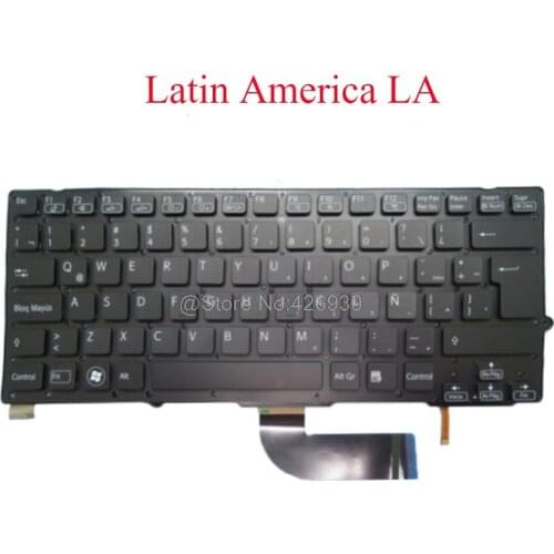Laptop LA Keyboard For SONY For VAIO VPCSA VPCSB VPCSC VPCSD VPCSA25GL VPCSA35GL VPCSA45GL Latin America black with backlit new