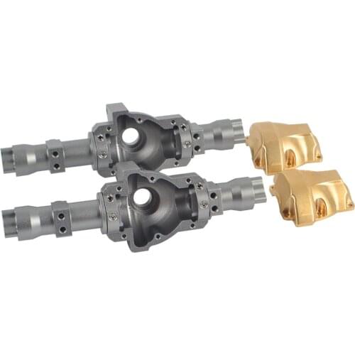 2PCS Aluminum Alloy Axle Shell Axle Housing Differential Cover for Redcat GEN8 Scout II RER11339 RER11346 1/10 RC Crawler Car