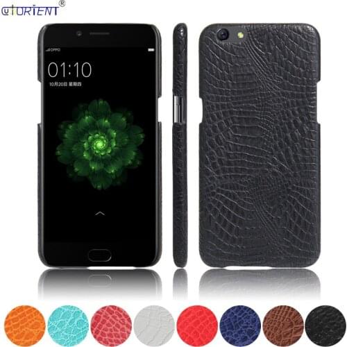 Crocodile Pattern Leather Case for OPPO A77 F3 Back Cover OP A 77 F 3 Hard PC Shockproof Shell A77t Frame Funda Cusorient
