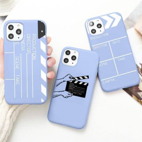 Cool Movie Pallets Crap Matte Clapper Board Candy purple Silicone Phone Case for iPhone 12 mini 11 Pro Max X XR XS 8 7 6s Plus
