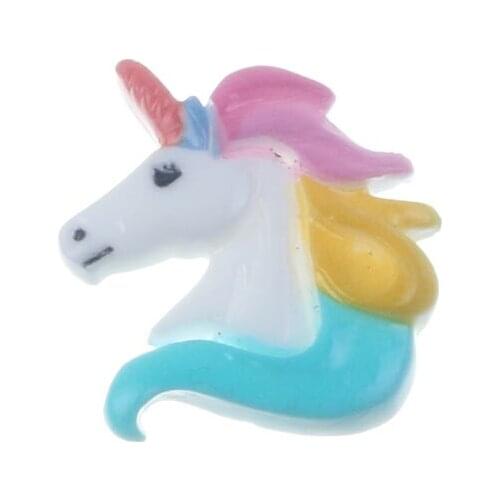 LF 20Pcs Mixed Unicorn Resin Cabochon Flatback Decoration Crafts Cute Embellishments For Scrapbooking Diy Accessories