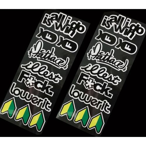 Car Styling Reflective Funny Drift JDM Sticker Label Motorcycle Stickers Decals Auto decoration HD Printed