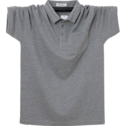 6 Colors Mens Regular-Fit Pocket Cotton Pique Polo Shirt 2021 Summer New Men Comfortable Breathable Fashion Casual Loose Polo