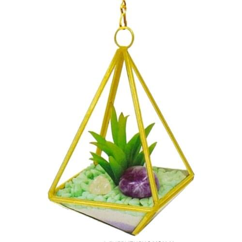 N7MF Wall Hanging Geometric Terrarium Modern Indoor Opening Polyhedron Pot Containers