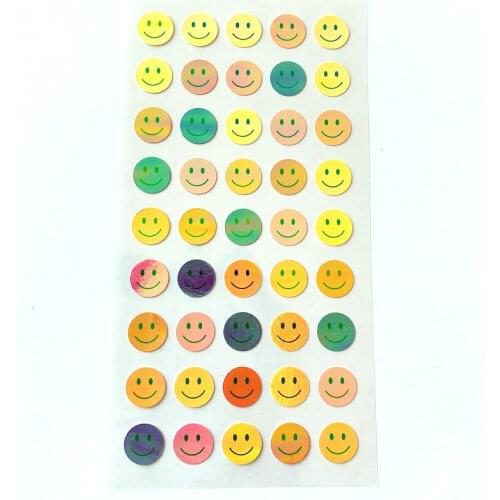 New Smiley Laser Iridescent Foil Sticker For Candy Bag Gift Bag Sealing Sticker