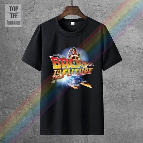 Back To The Future V5 Movie Poster T Shirt Black All Sizes S 5Xl