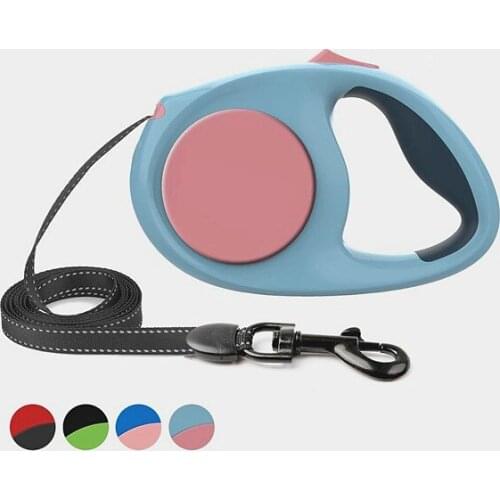 Dog Leash Automatic Retractable Reflective Nylon Dog Leads For Small Medium Large Dog Extending Puppy Walking Leads Pet Supplies
