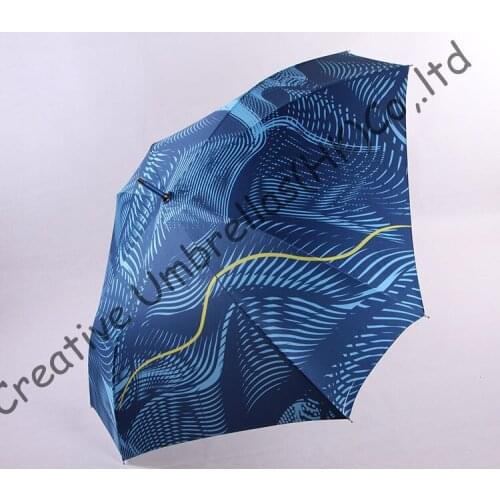 Straight aluminum square umbrellas.14mm blue aluminum/alloy shaft and fiberglass ribs,auto open,water wave design,honeycomb