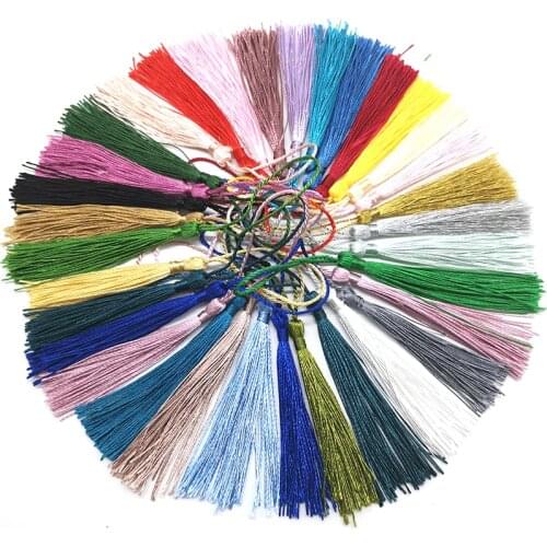 32PCS/Pack mixed color 7cm Hanging rope Silk Tassels fringe sewing bang tassel trim key tassels for DIY Embellish curtain access