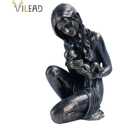VILEAD 26cm Resin Craft Women Statue Nordic Home Decoration Living Room Bedroom Desktop Ornaments Holiday Gift Desk Accessories