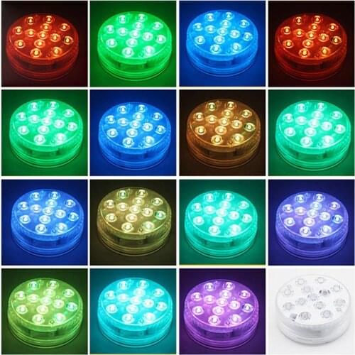 300LM IP68 Waterproof Remote Control Submersible Light With Suction Cups Pond Pool Lamp LED Strip Light RGB Remote Control