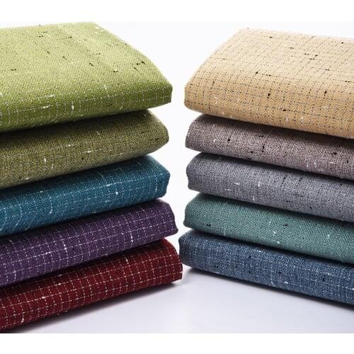 100cmx148cm Thicken Linen Sofa Fabric Plain Wear-resistant Linen DIY Background Cloth Pillow Curtain Soft Bag Table Cloth Fabric