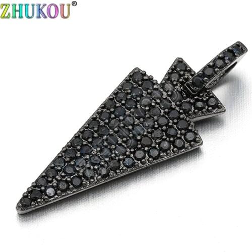 11x30mm Brass Micro Pave Cubic Zirconia Pendant Charms for Diy Jewelry Findings, Hole:3mm, Model: VD278