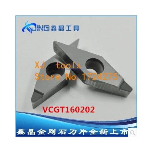 2PCS VCGT160402/VCGT160404/VCGT160408 CBN Inserts , CNC CBN Diamond insert For Lathe Tools Inserts For SVJCR/SVVCN