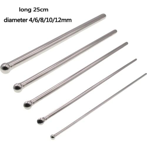 304 Stainless Steel 25cm Long Urethal Sounding Dilator Penis Plug Sex Toys For Men Urethral Insertion Sound Penis Stimulator
