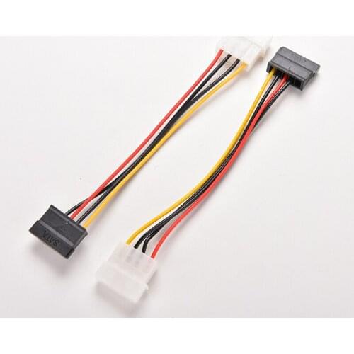 4-Pin IDE Molex To 15-Pin Serial ATA SATA Hard Drive Power Adapter Cable