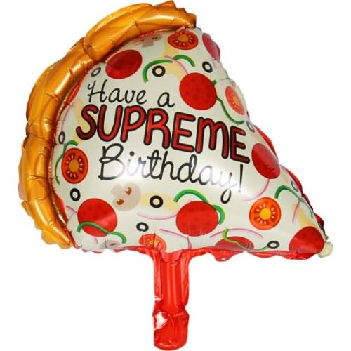5pcs Happy Birthday Balloon Burger pizza Balloons Birthday Party Decoration Kids Gift Helium Globos Baby Shower Baloon