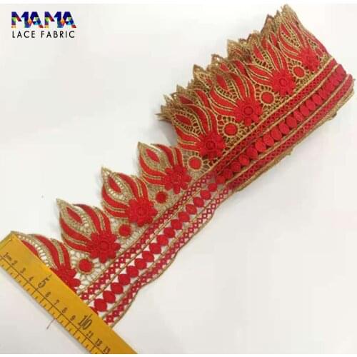 5 Yards 2021 High Quality Cotton Lace Bilateral Handicrafts Ribbons For DIY African Sewing Accessories Senegal Dress Fabric