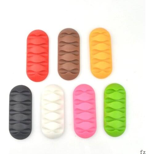 500 Pcs Cable Winder Earphone Cable Organizer Holder Wire Storage Clips Charger Holder Cable Desk Organizer