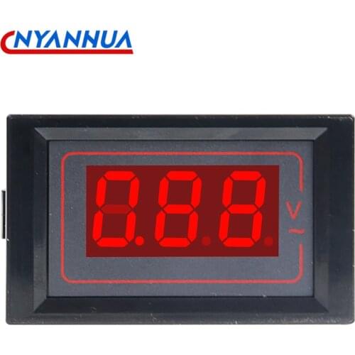 AC50-500V Small Dual Display Panel Voltage Meter LED Voltmeter Digital Voltmeter Two-wire Direct Type