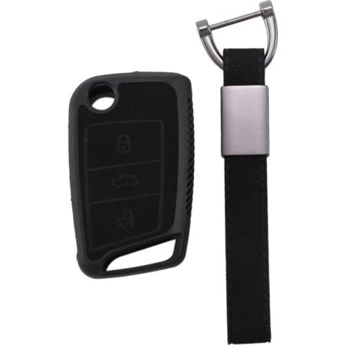Car Key Case Remote Control Protection Bag Key Protection Cover for Tiguan Mk2 2016 2017 2018 2019 2020