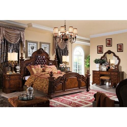Home furniture royal King bed for antique bedroom furniture Мебель для дома королевская кровать для спальни GH11