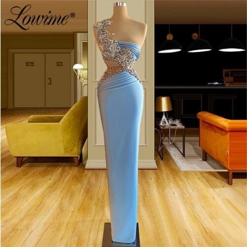 Dubai Beading Evening Dresses Muslim Women Party Gowns 2021 Plus Size Arabic Engagement Dress Customized Prom Dress Vestidos