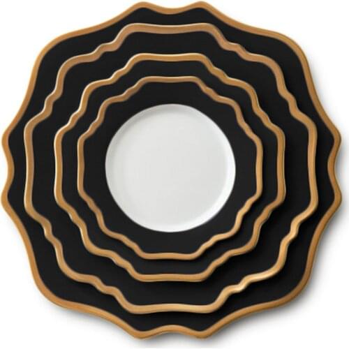 Ceramic Plate Assiette Dinner Plate Main Dish Sunflower Dessert Elegant Tray Tableware Wedding Tray Christmas Vajilla Dish 1pcs