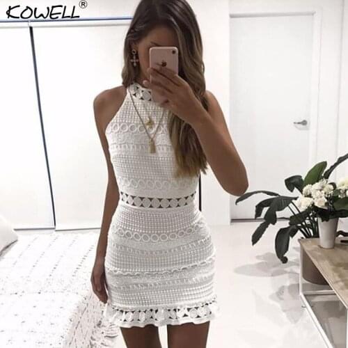 Белые летние платья KOWELL China At AliExpress