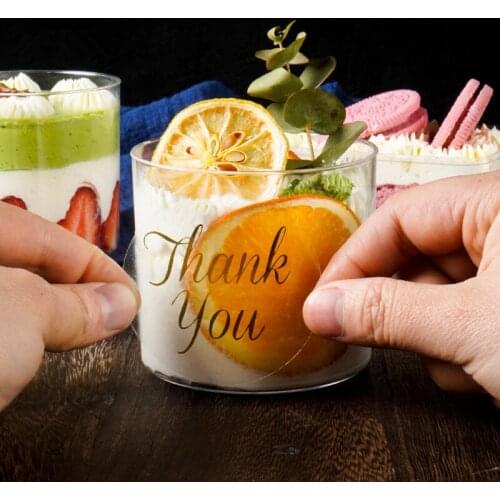 10pcs Net red 280ml round transparent cake cup wedding birthday party favors dessert pudding yogurt jelly disposable plastic cup